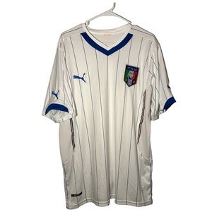 Puma Italy National Team 2014-15 Soccer Football White Away World Cup Jersey XL?